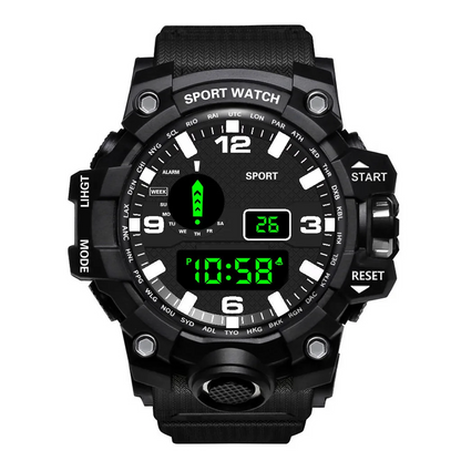 Fashion Men’s Sports Watch | Large Dial, Multifunctional, Waterproof & Luminous Military Style