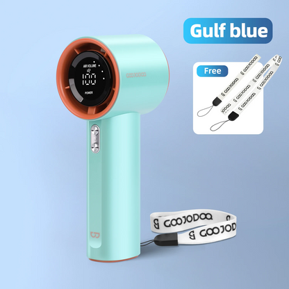 Mini Rechargeable Electric Fan | Turbo, Digital Display, Portable Handheld Outdoor Fan