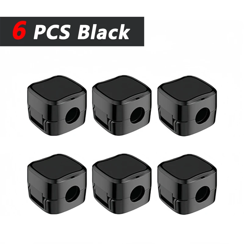 BRELZA Magnetic Cable Clips | Adjustable Cord Organizer (Black)