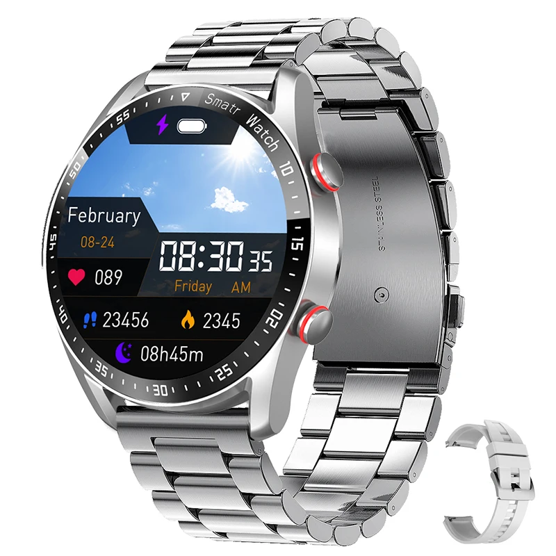 ECG+PPG Smart Watch | Bluetooth Call, Blood Pressure & Fitness Sports Waterproof for Men