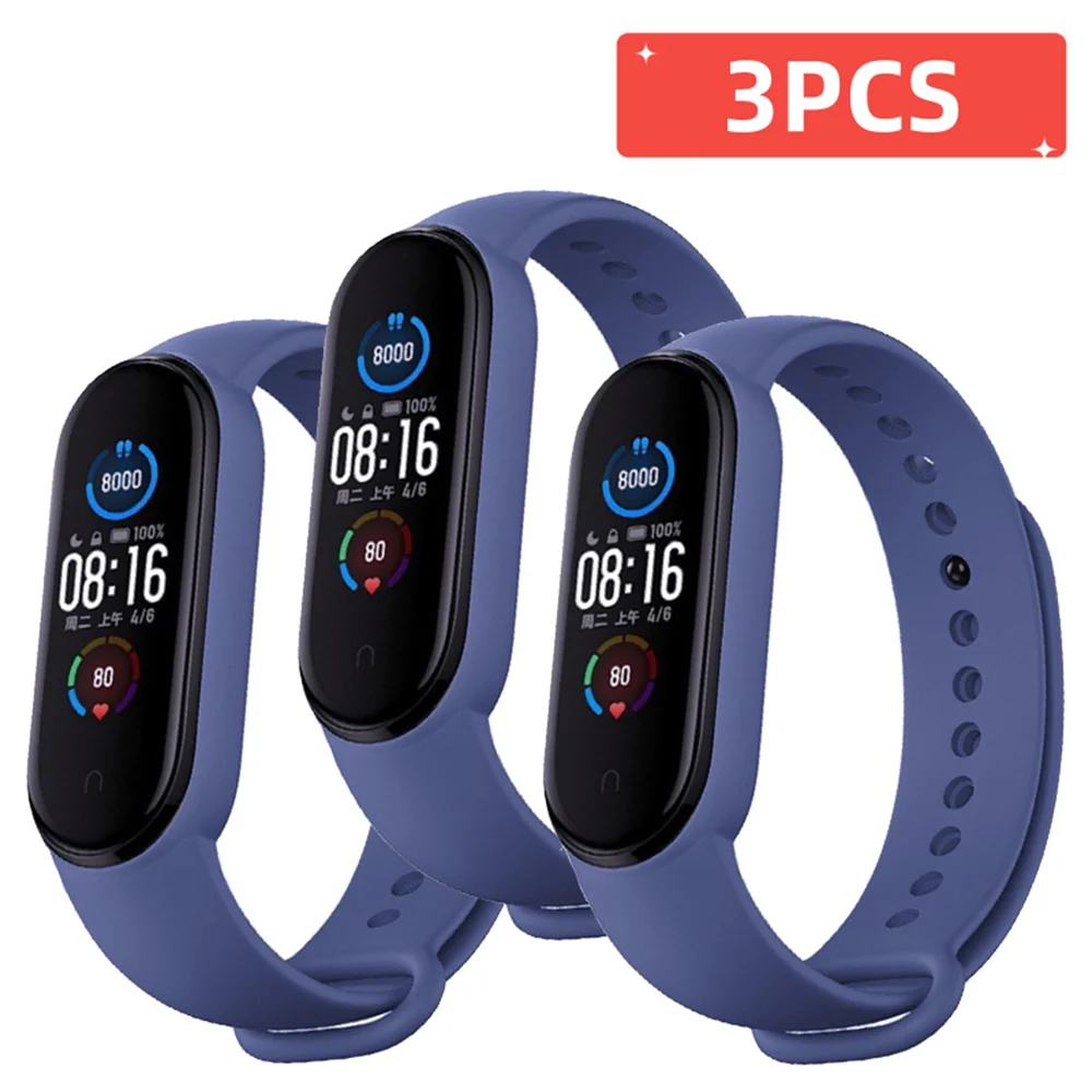 3-Pack Sport Replacement Wristbands | 7/6/5/4/3 Silicone Strap Set