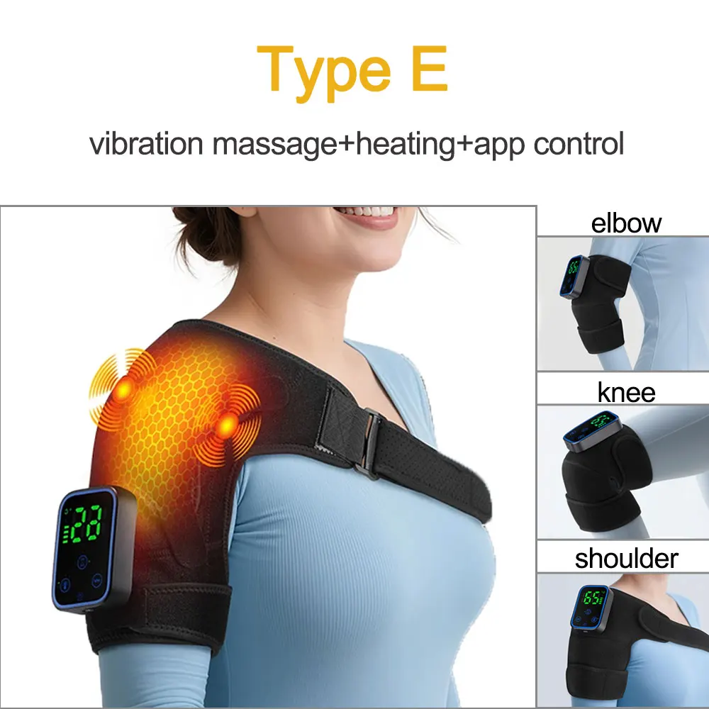 Heated Shoulder Massager Belt | Vibration Steamer Pad with Adjustable Temperature & Smart Massage Function