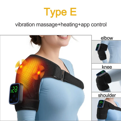 Heated Shoulder Massager Belt | Vibration Steamer Pad with Adjustable Temperature & Smart Massage Function