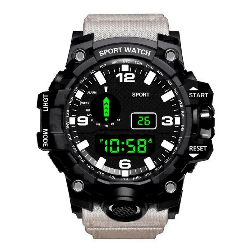 Fashion Men’s Sports Watch | Large Dial, Multifunctional, Waterproof & Luminous Military Style