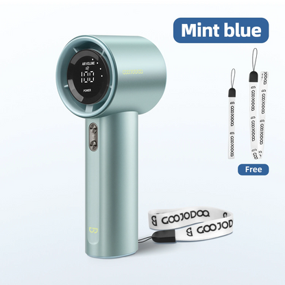 Mini Rechargeable Electric Fan | Turbo, Digital Display, Portable Handheld Outdoor Fan