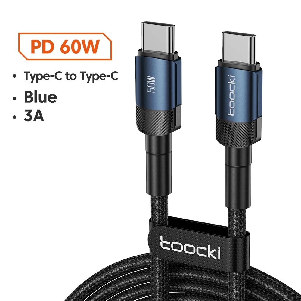 Toocki 100W Type-C to Type-C Cable 🔌 | PD 3.0 & QC 4.0 Fast Charging for iPhone 15, MacBook, Samsung, Xiaomi