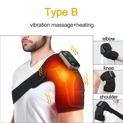Heated Shoulder Massager Belt | Vibration Steamer Pad with Adjustable Temperature & Smart Massage Function