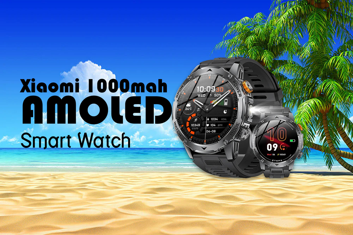 Huawei/Xiaomi Smart Watch | 1000mAh | BT Call | Waterproof