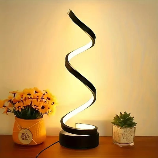 USB Spiral Desk Lamp | Modern LED Light for Home & Office