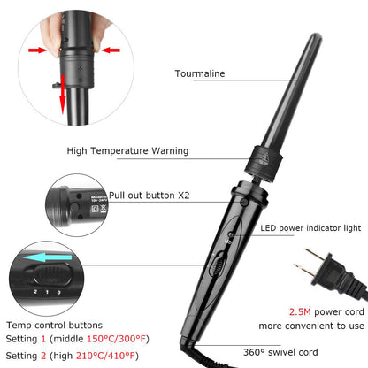 Hair Curler & Straightener | Ceramic 5-in-1 Hair Styling Kit